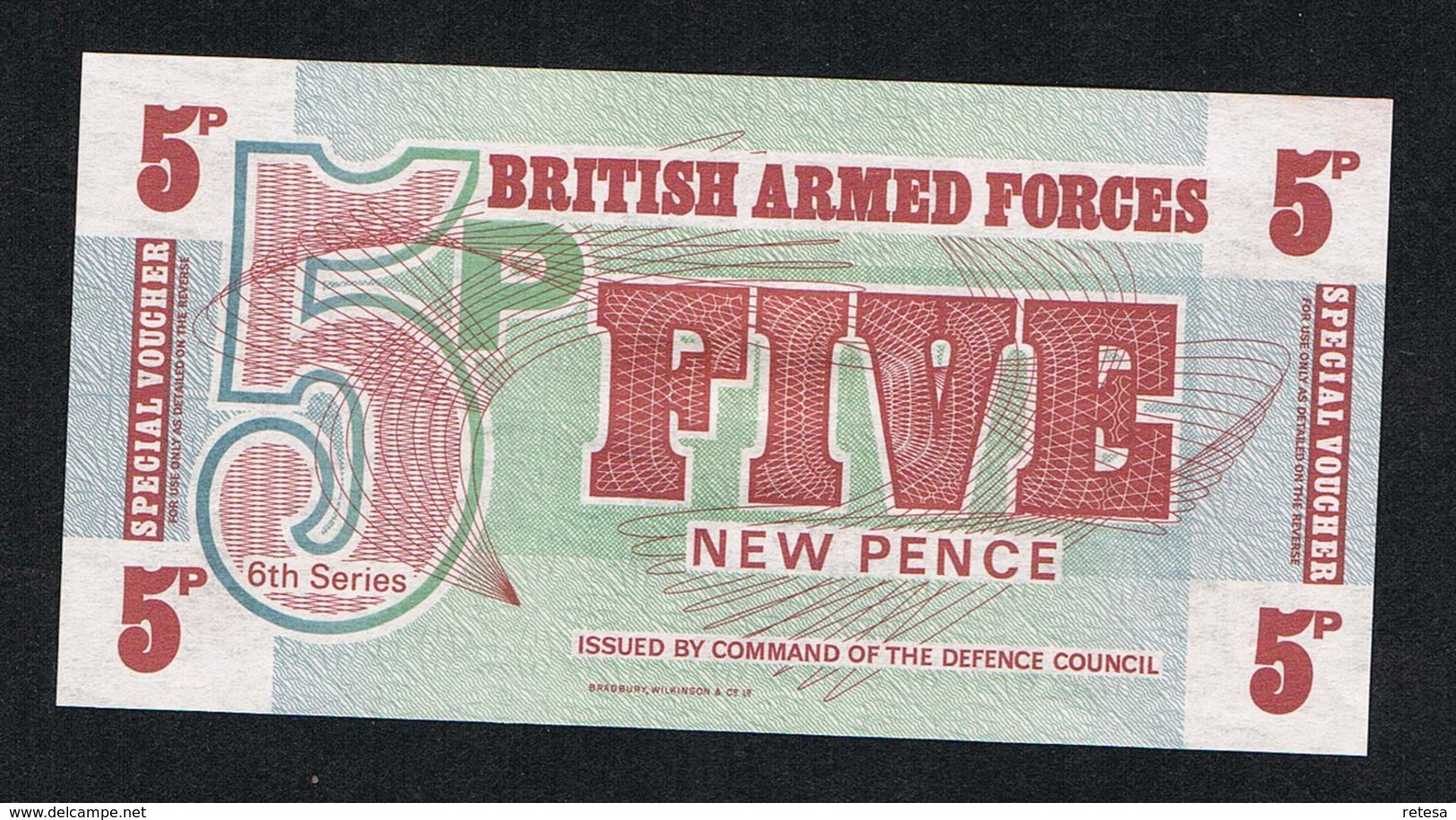 &  BRITISH  ARMED FORCES  5 NEW PENCE 6th SERIES 1972 - Otros & Sin Clasificación