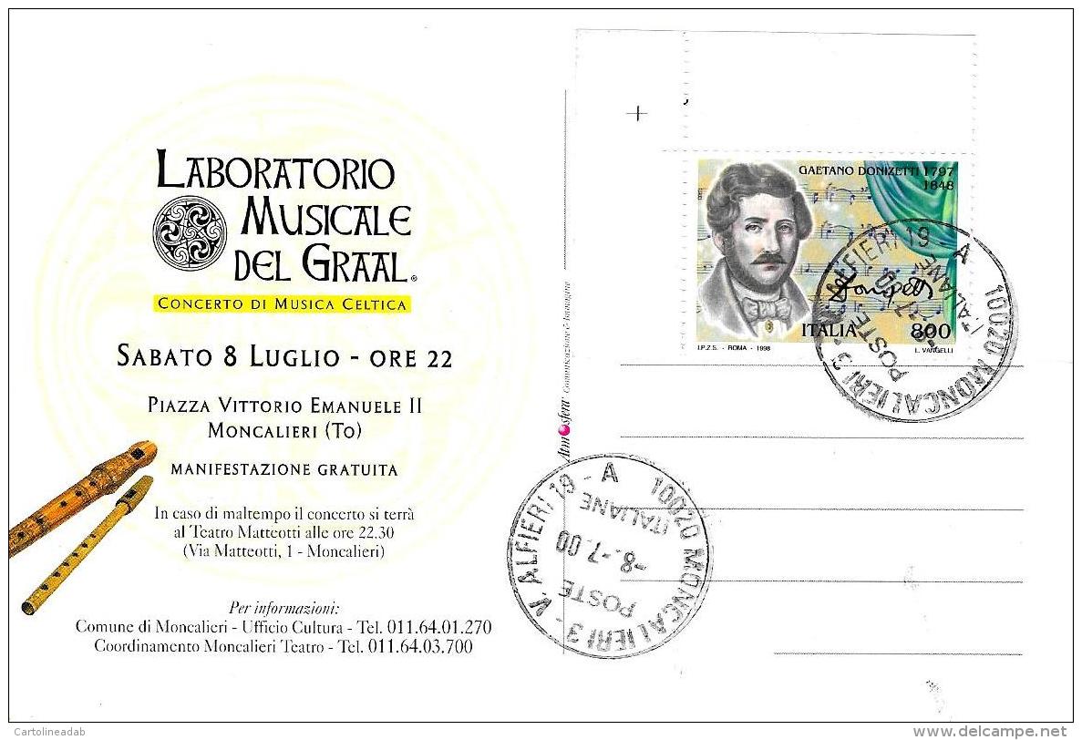 [MD1866] CPM - MONCALIERI 2000 - LABORATORIO MUSICALE DEL GRALL - CON ANNULLO 8.7.2000 - NV - Moncalieri