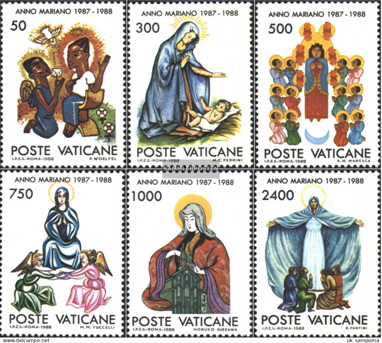 Vatikanstadt 940-945 (complete Issue) Unmounted Mint / Never Hinged 1988 Marian Year - Unused Stamps