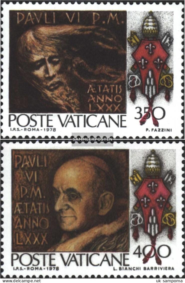 Vatikanstadt 718-719 (complete Issue) Unmounted Mint / Never Hinged 1978 Pope Paul VI. - Unused Stamps