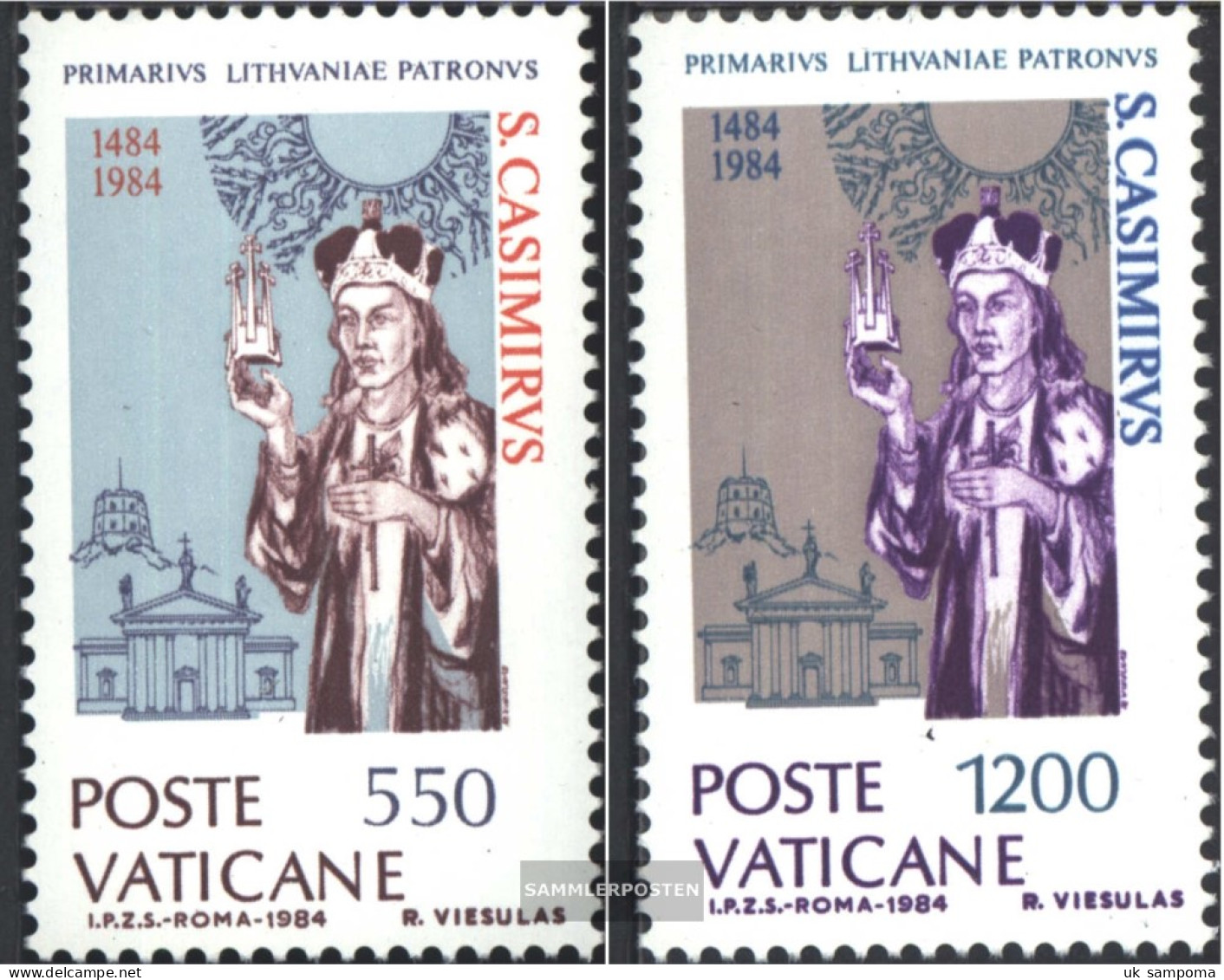 Vatikanstadt 846-847 (complete Issue) Unmounted Mint / Never Hinged 1984 Holy. Kasimir - Unused Stamps