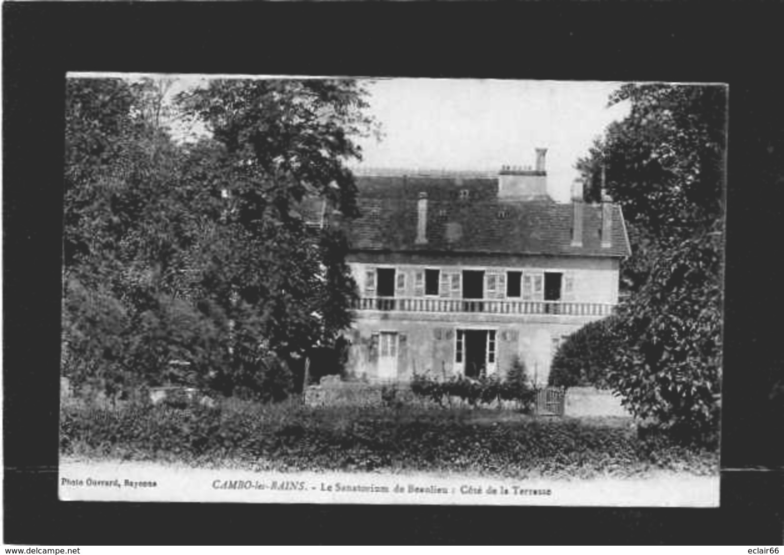 64 CAMBO Les BAINS - Le Sanatorium De Beaulieu :Côté De La Terrasse, Cpa Année 1910  Photo Ouvrard Bayonne - Cambo-les-Bains