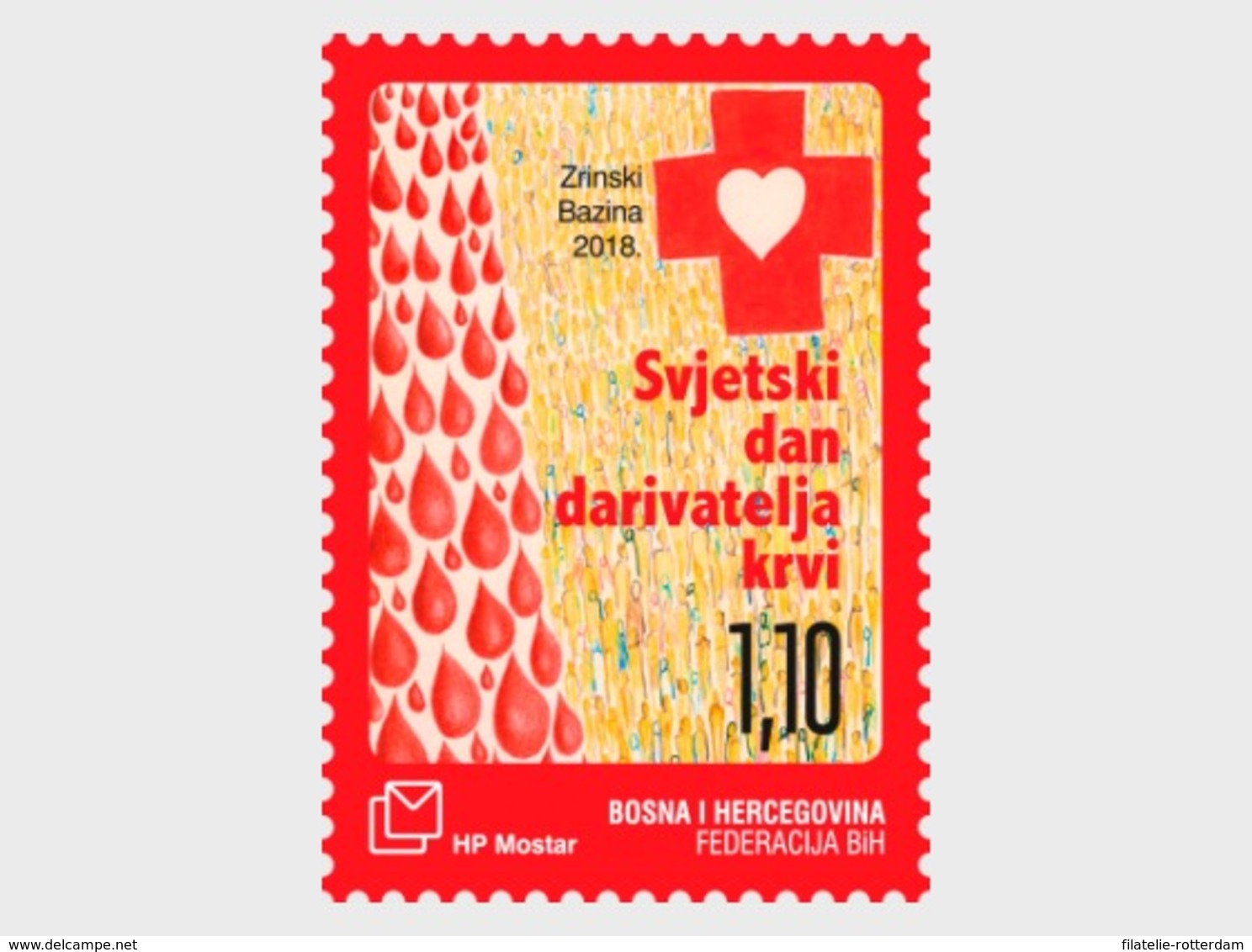 Bosnië & Herzegovina / Bosnia - MNH / Postfris - Wereld Bloeddonordag 2018 - Bosnië En Herzegovina