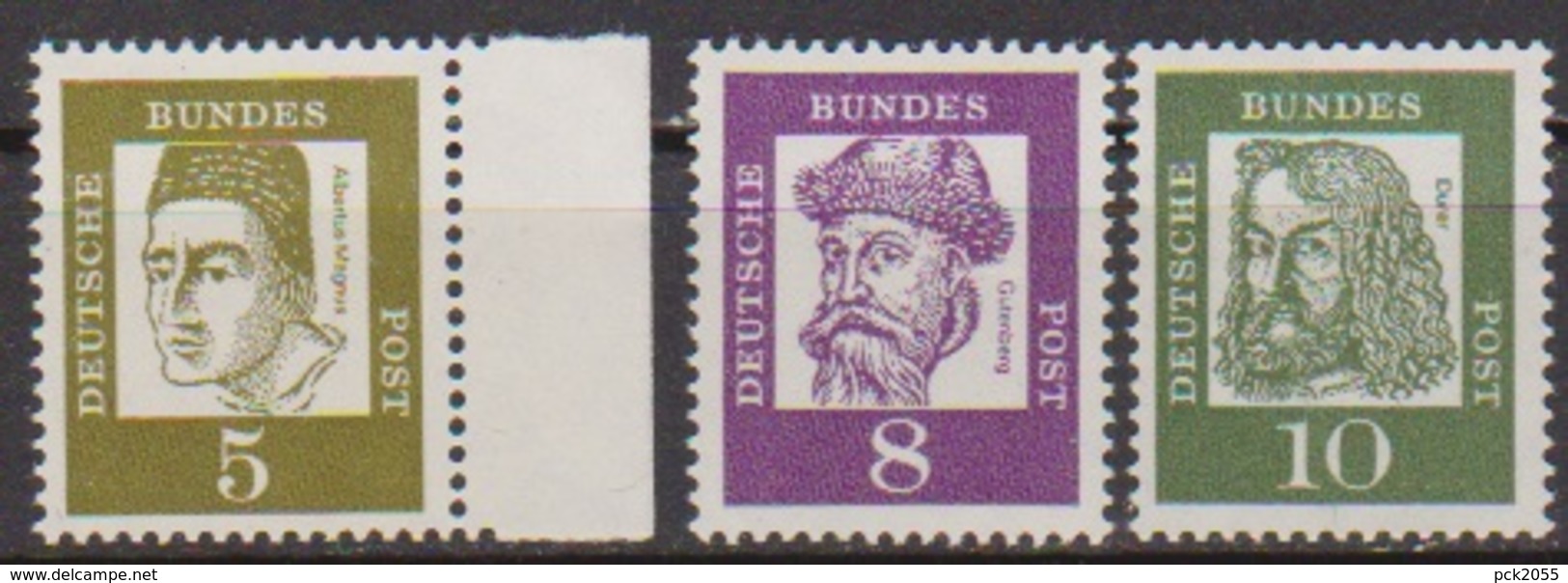 BRD 1961 MiNr.347,349x,350x ** Postfr.Bedeutende Deutsche ( 6842 )günstige Versandkosten - Ungebraucht