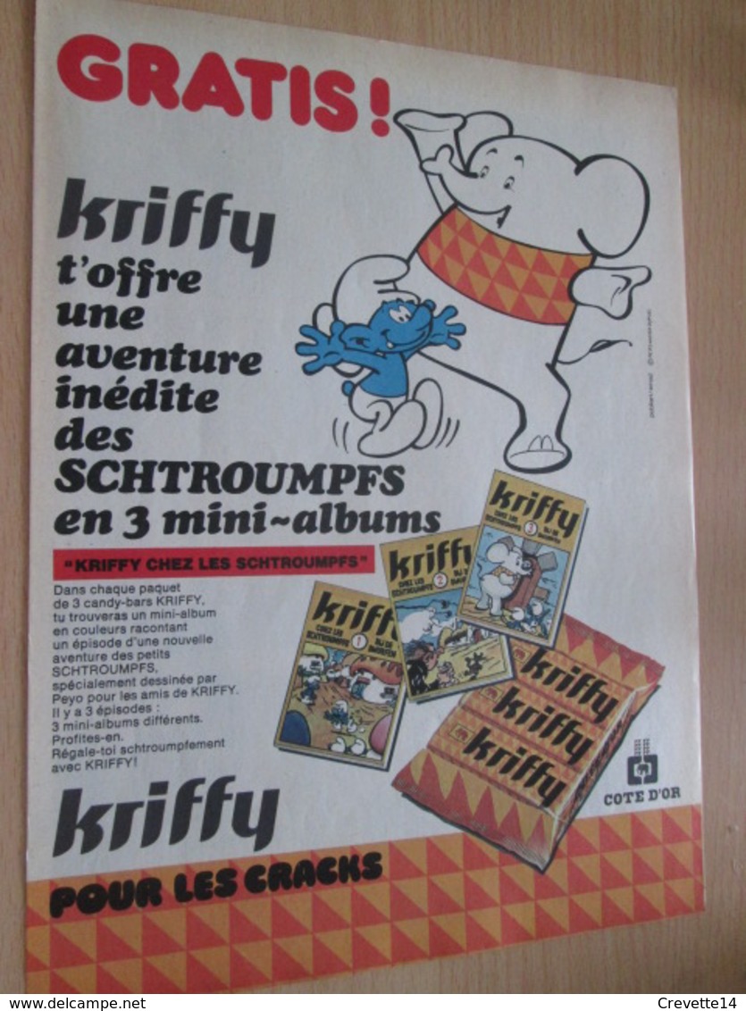 CLI518 : Pour Fans De SCHTROUMPFS : Page PUB A4 Spirou Années 60/70 Avec Nouvel Album Paru - Schtroumpfs, Les - Los Pitufos