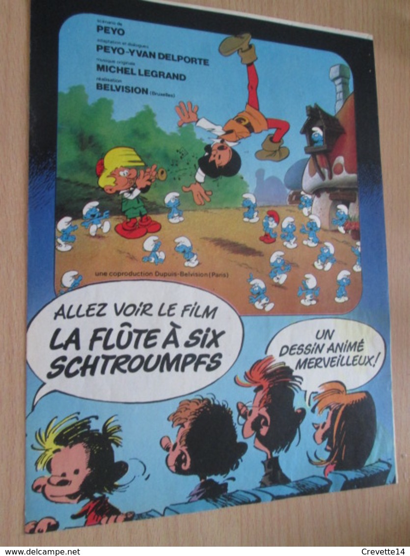 CLI518 : Pour Fans De SCHTROUMPFS : Page PUB A4 Spirou Années 60/70  DESSIN ANIME - Schtroumpfs, Les - Los Pitufos