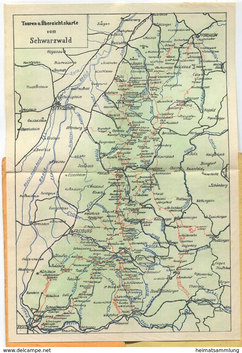 Miniatur-Bibliothek Nr. 1129-1130 - Reiseführer Schwarzwald Mit Farbigem Plan - 8cm X 12cm - 62 Seiten Ca. 1910 - Verlag - Autres & Non Classés