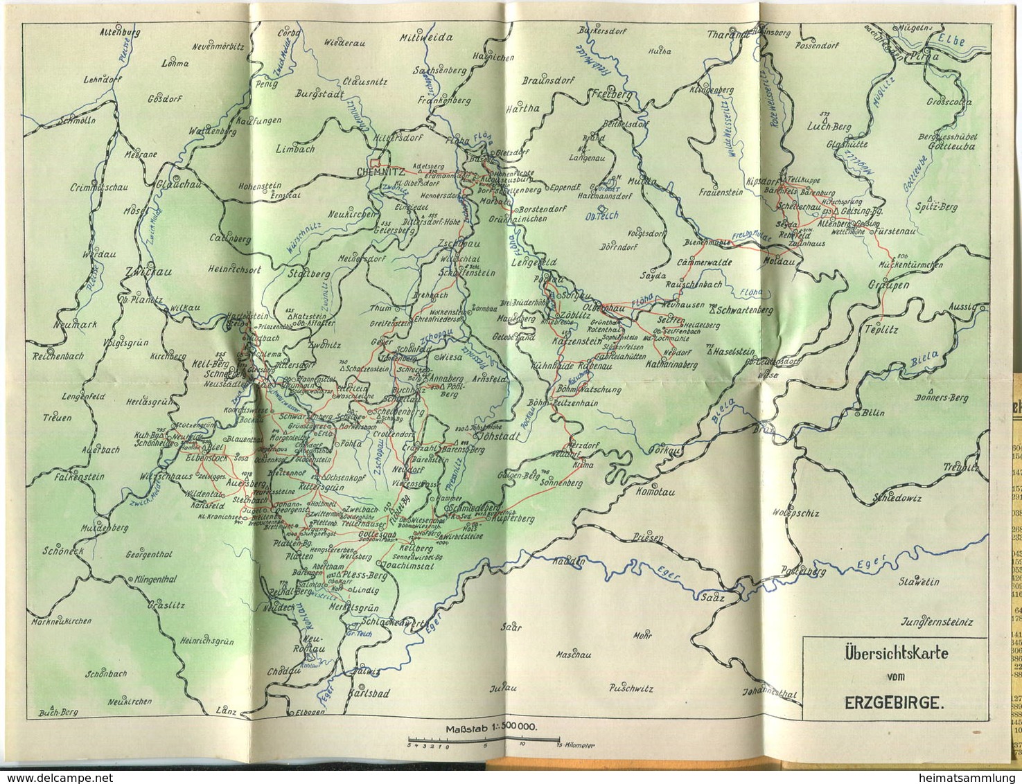 Miniatur-Bibliothek Nr. 1133-1134 - Reiseführer Erzgebirge Mit Farbigem Plan - 8cm X 12cm - 62 Seiten Ca. 1910 - Verlag - Otros & Sin Clasificación