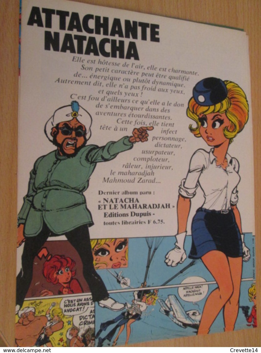 CLI518 : Pour Fans De NATACHA : Page A4 Spirou Années 70/80 PARUTION D'UN NOUVEL ALBUM - Natacha