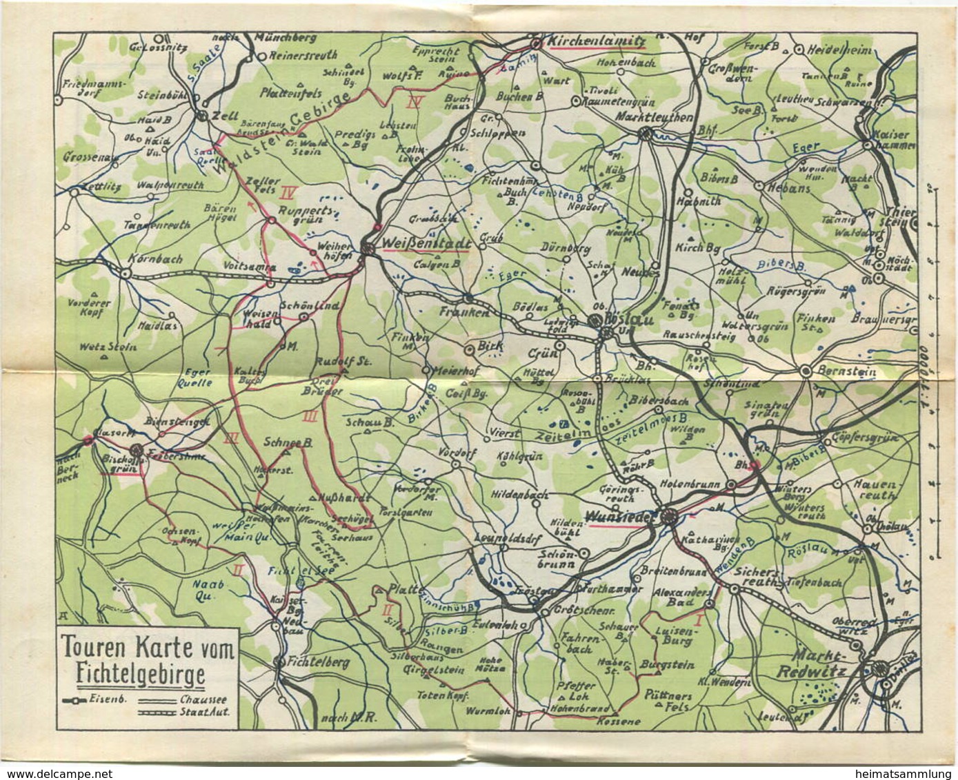 Miniatur-Bibliothek Nr. 1138-1139 - Reiseführer Fichtelgebirge Mit Farbigem Plan - 8cm X 12cm - 48 Seiten Ca. 1910 - Ver - Autres & Non Classés