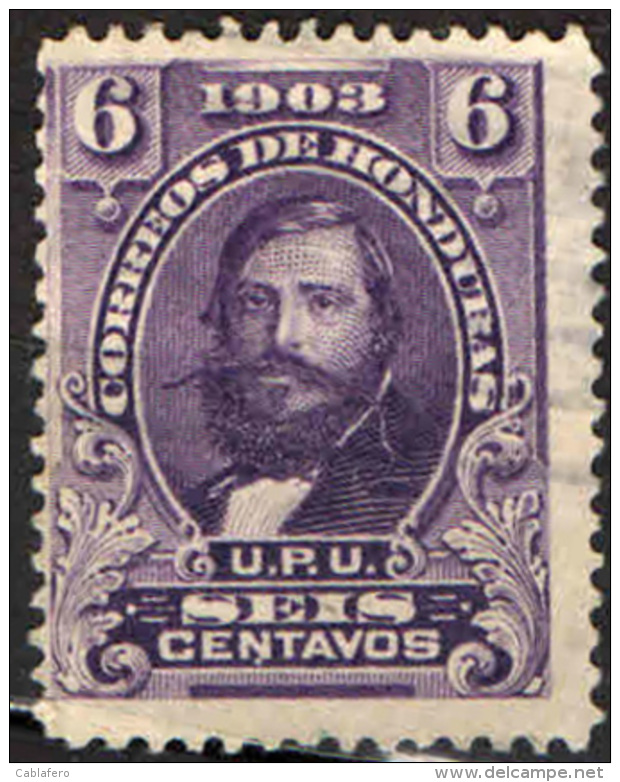 HONDURAS - 1903 - GENERALE SANTOS GUARDIOLA - USATO - Honduras