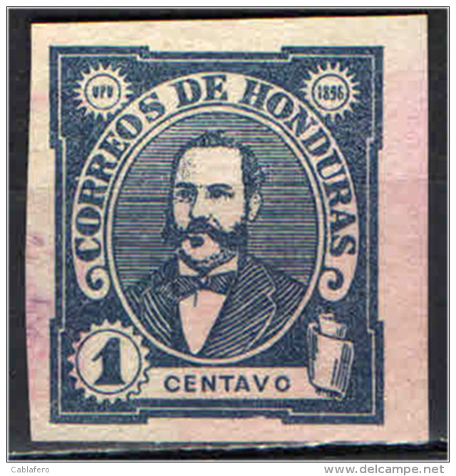 HONDURAS - 1896 - PRESIDENTE CELLO ARIAS - IMPERFORATED - USATO - Honduras