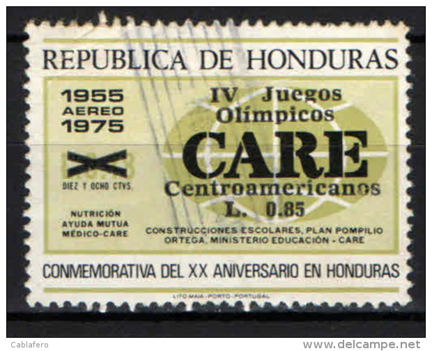 HONDURAS - 1989 - GIOCHI OLIMPICI SUDAMERICANI CON SOVRASTAMPA - OVERPRINTED - USATO - Honduras