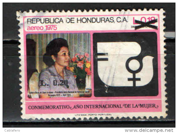 HONDURAS - 1989 - ANNO MONDIALE DELLA DONNA CON SOVRASTAMPA - OVERPRINTED - USATO - Honduras