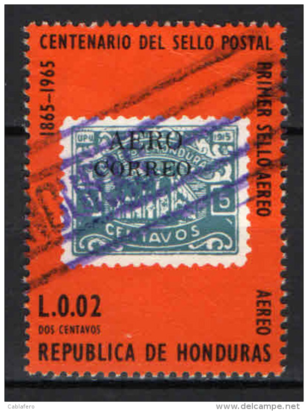 HONDURAS - 1966 - CENTENARIO DEL FRANCOBOLLO - USATO - Honduras