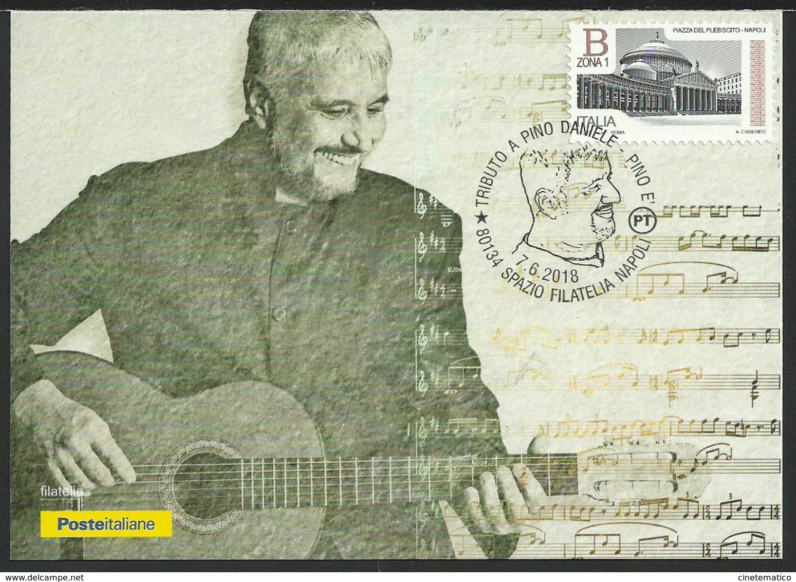 Cartolina Maximum PINO DANIELE - Música Y Músicos