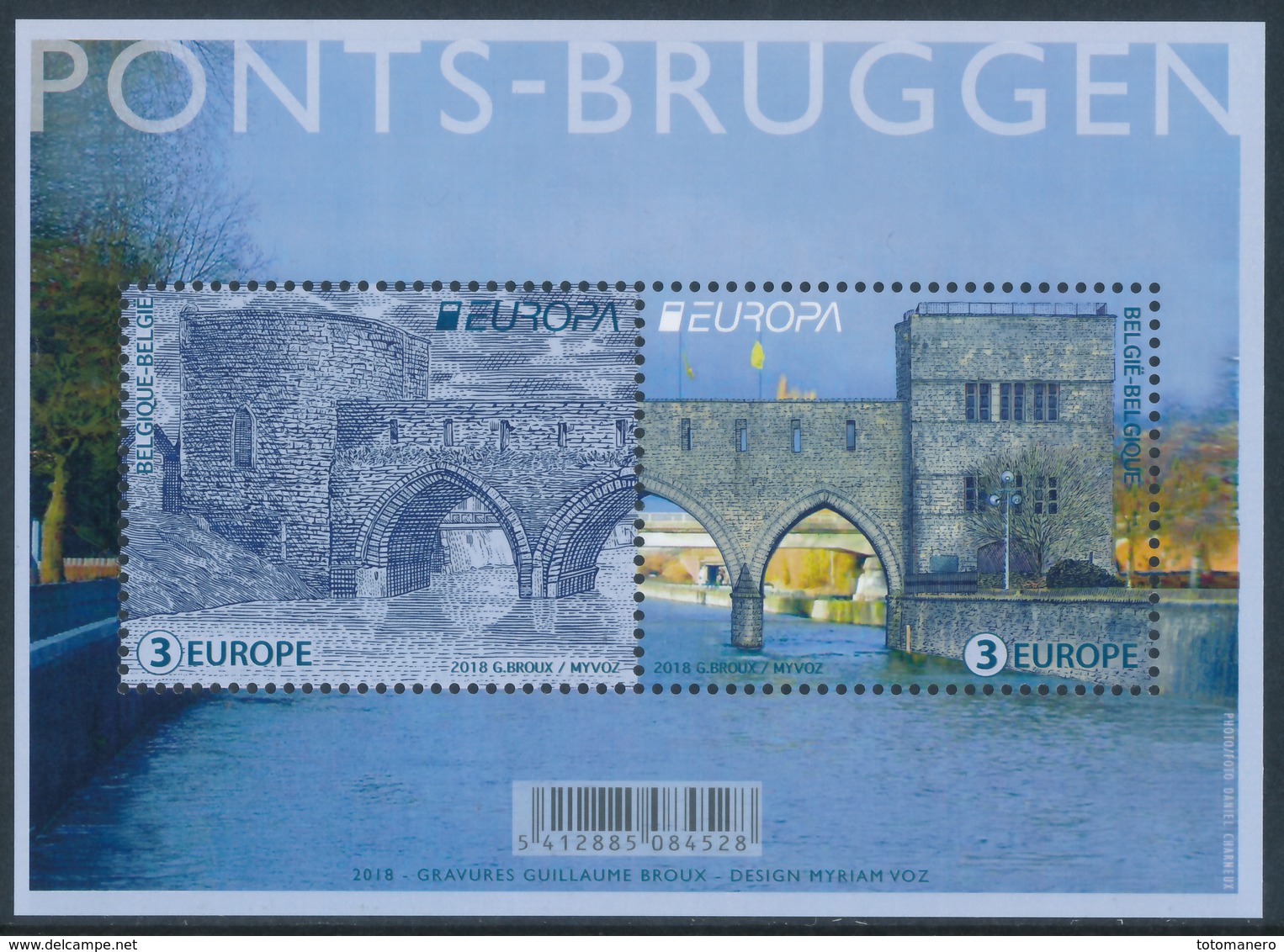 BELGIUM/Belgien/Belgie EUROPA 2018 "Bridges" Minisheet** - 2018