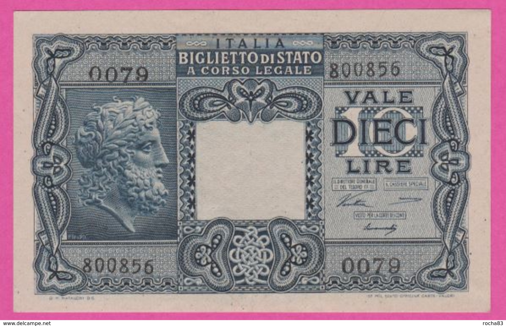 Billet - ITALIE 10 Lires Du 23 11 1944 - Pick 32a - Bleu - Italia – 10 Lire