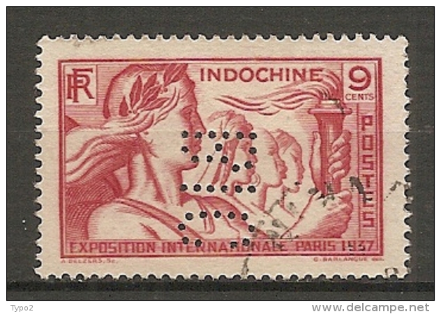 INDOCHINE - Yv. N° 197  (o)  9c  Exposition Perforation BIC  Cote   1,3 Euro  BE - Used Stamps