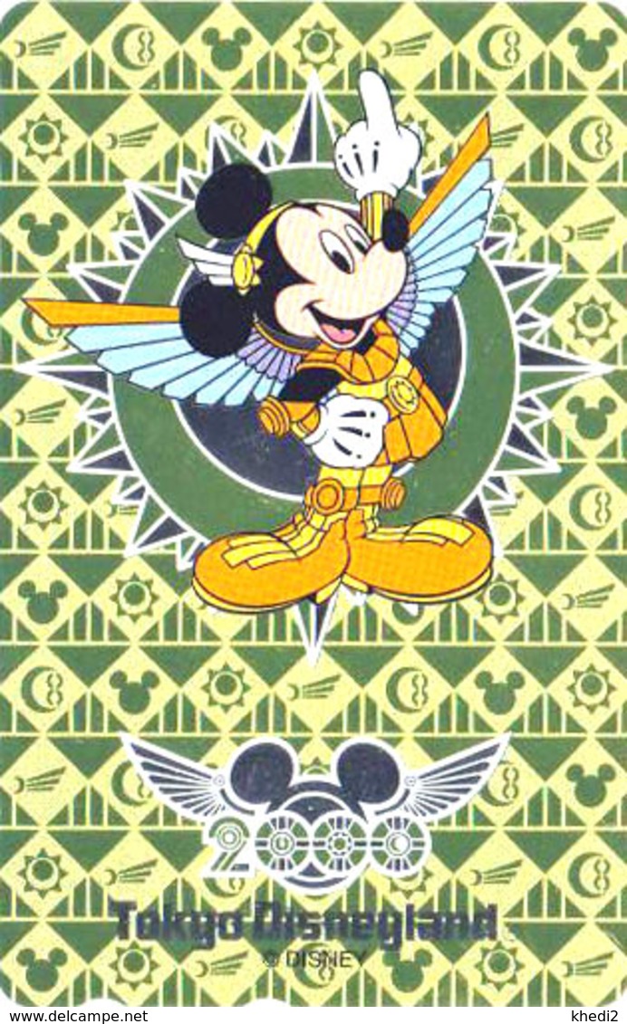 Télécarte DOREE NEUVE Japon / 110-208757 - DISNEY Disneyland Série Métal 2/6 - MICKEY - Japan MINT GOLD Phonecard - Disney