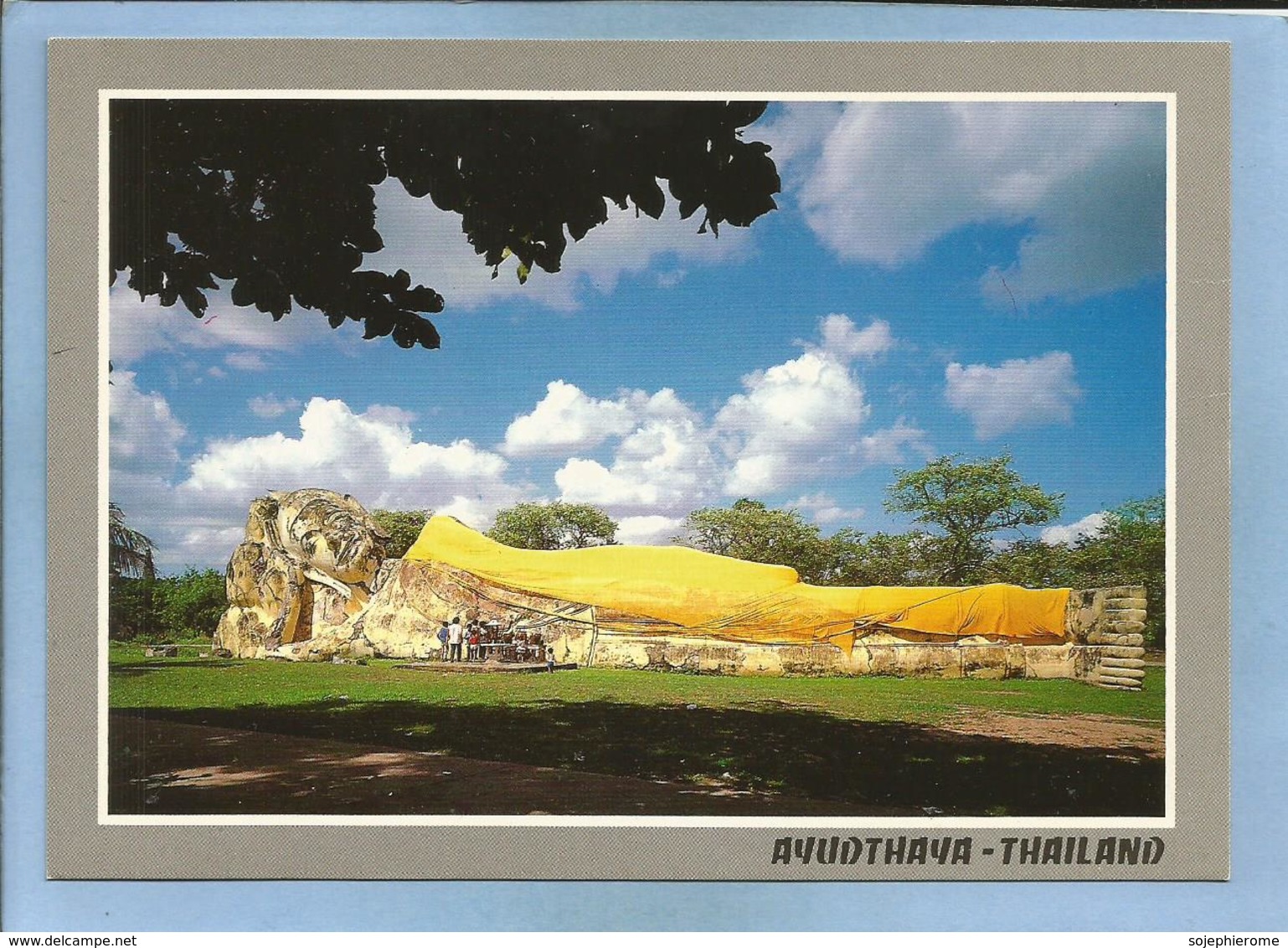 Reclining Image Of Buddha At Ayudaya Thailand (Ayudthaya Thaïlande) 2 Scans - Thaïlande