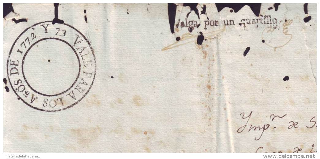 1772-PS-10 BX6597 CUBA ANTILLES SPAIN PUERTO RICO SEALLED PAPER REVENUE 1772-3 3RO ESPAÑA PAPEL SELLADO - Postage Due