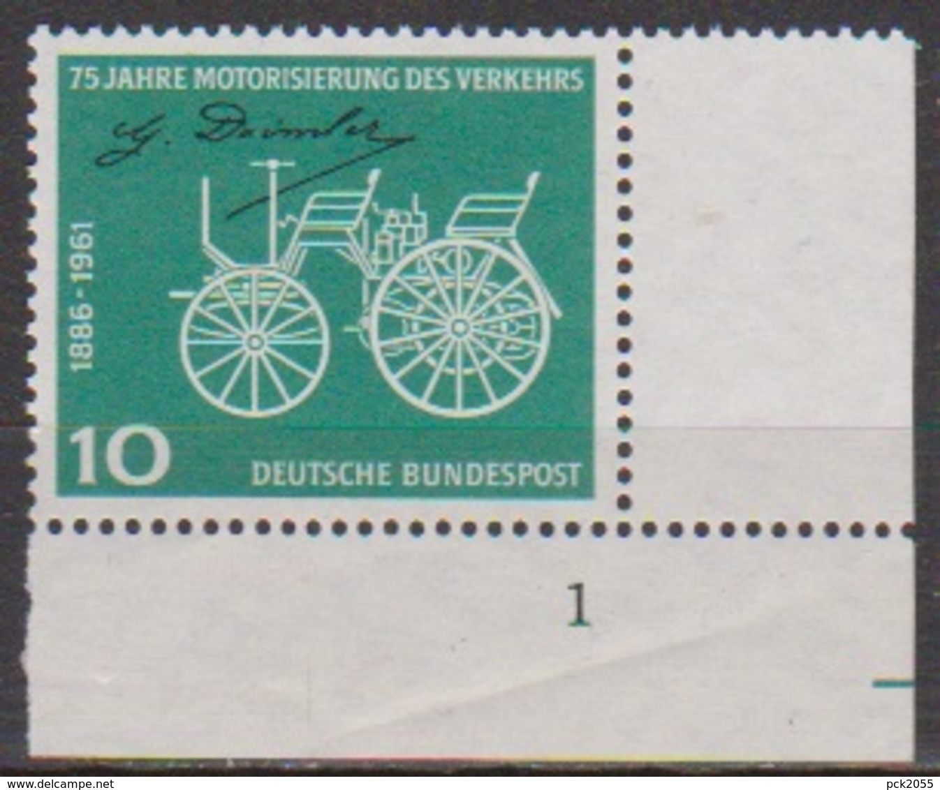 BRD 1961 MiNr. 363 Formnr. ** Postfr. 75 Jahre Motorisierung Des Verkehrs ( 6874 )günstige Versandkosten - Ungebraucht