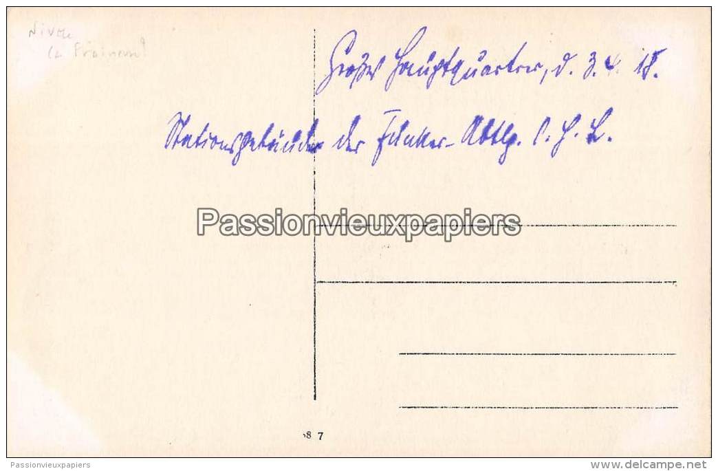 CARTE PHOTO ALLEMANDE  SPA  NIVEZE  1918 CHÂTEAU De La FRAINEUSE ? SERVICE DES TRANSMISSIONS - Spa