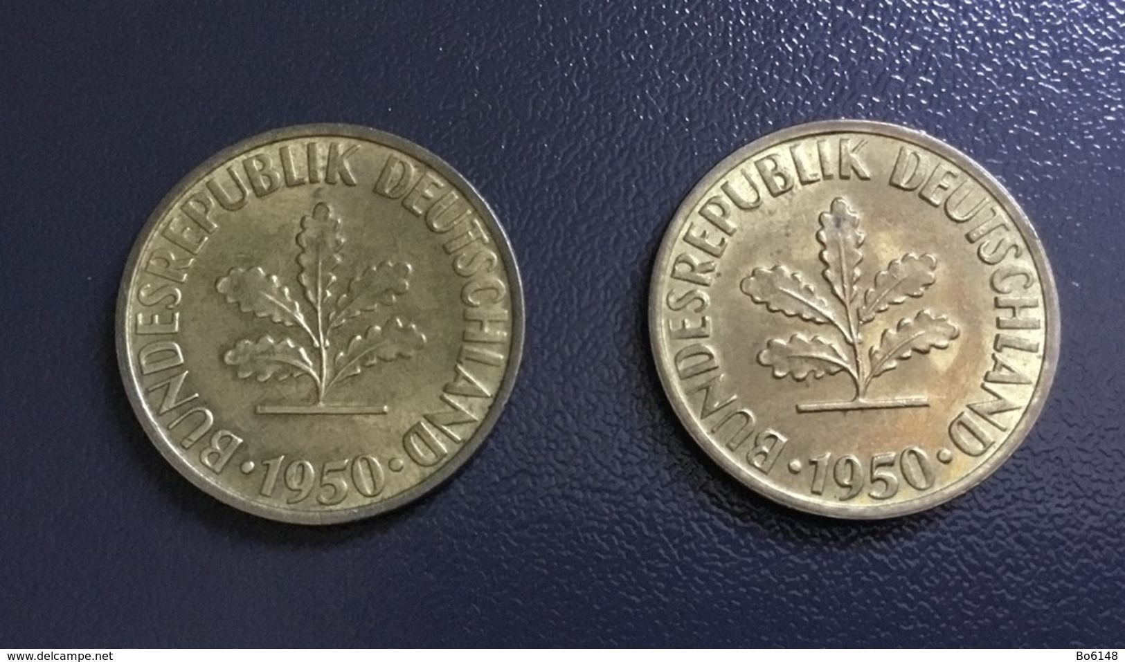 GERMANIA FEDERALE - 1950 - 2 Monete 10 PFENNIG  D E G , Ottime - 10 Pfennig