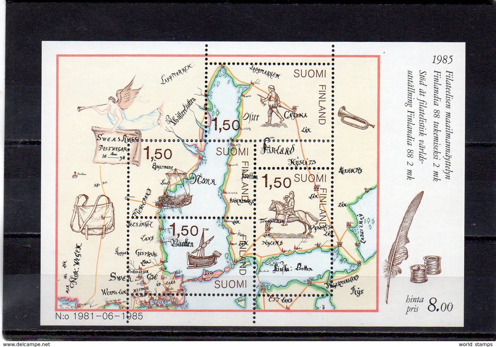 FINLANDE 1985 ** - Hojas Bloque