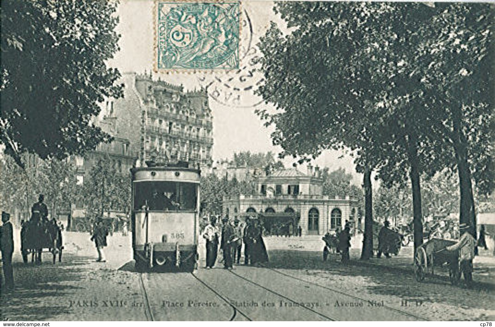 PARIS (75) Place Péreire - Station Des Tramways - Avenue Niel - Belle Carte Postée - District 17