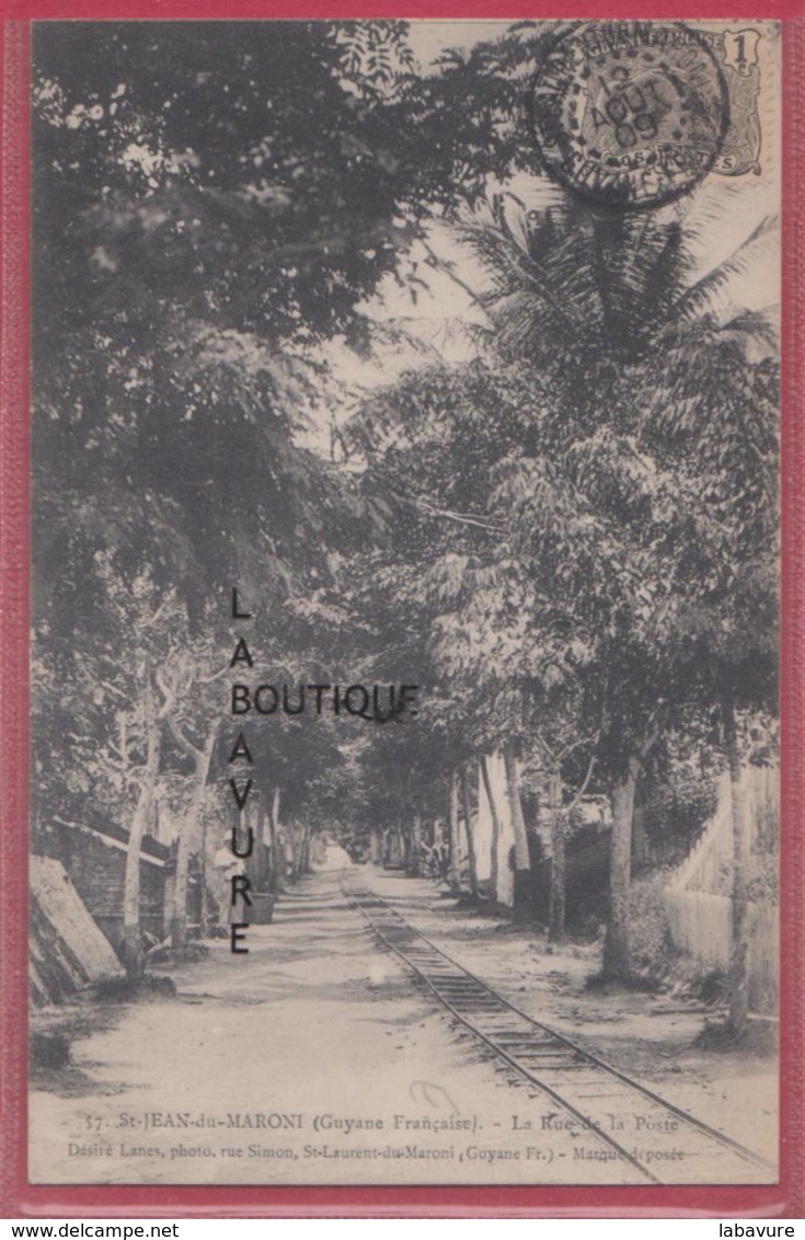 GUYANE--SAINT JEAN DU MARONI---La Rue De La Poste--rails - Saint Laurent Du Maroni