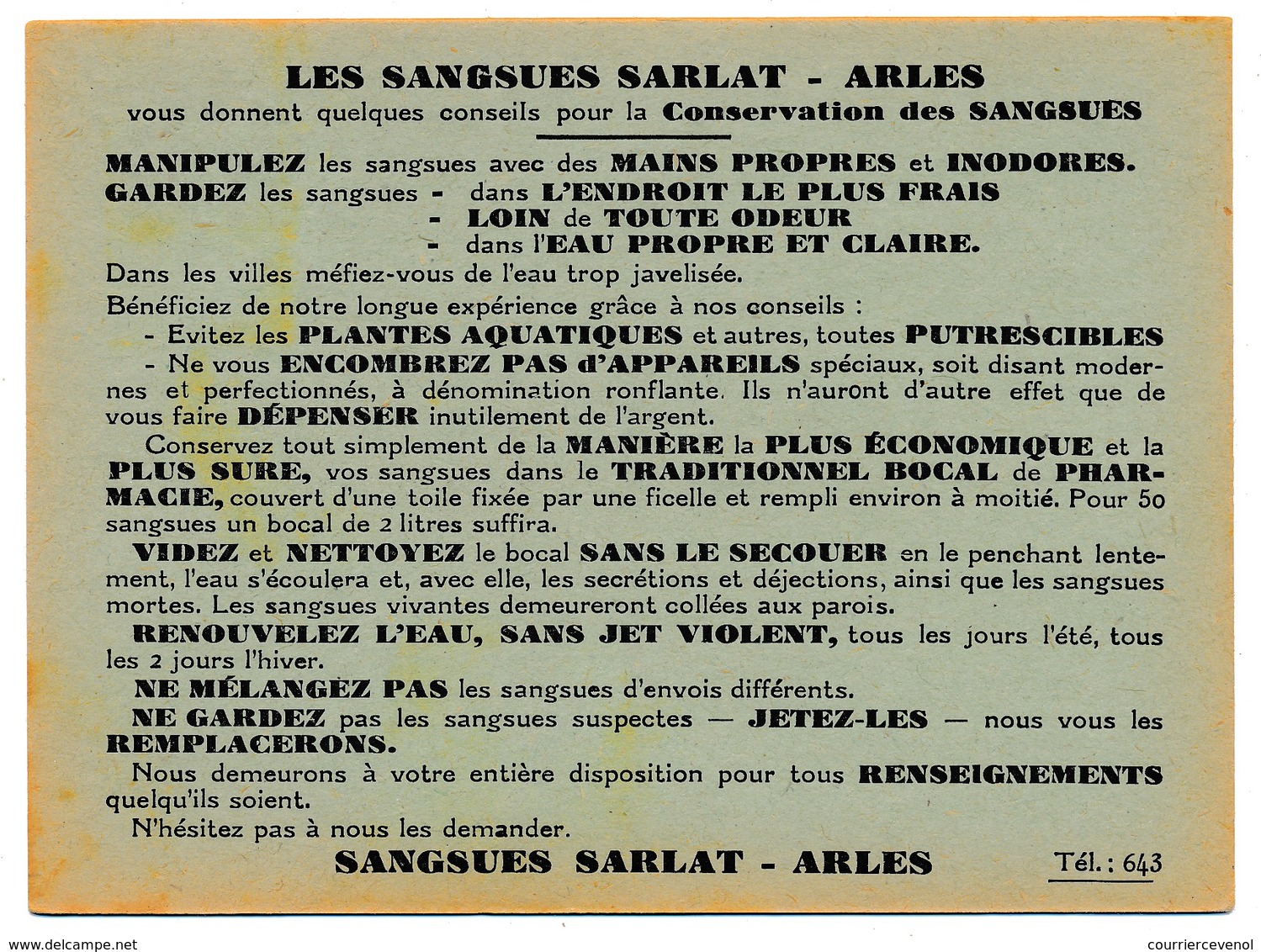 CP Bon De Commande SANGSUES SARLAT / ARLES (B Du R) Affr 12F Gandon - Oblit Avignon RP 9/05/1952 - Storia Postale