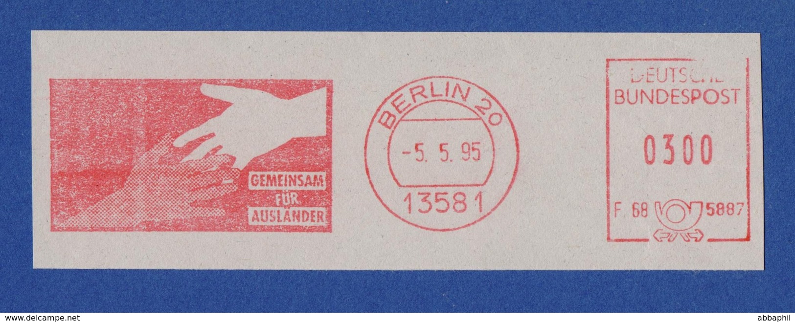 BRD AFS - BERLIN, Gemeinsam Für Ausländer, F 685887, 3000Pfg, 5.5.95 - Maschinenstempel (EMA)