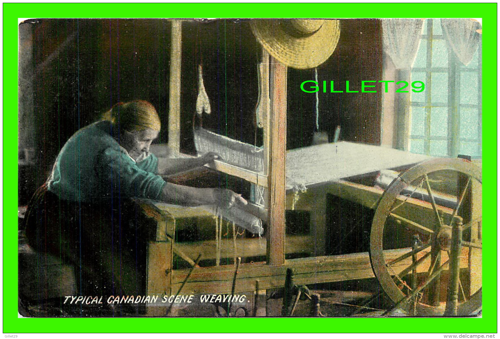 ARTS - TYPICAL CANADIAN SCENE OF WEAVING -  ILLUSTRATED POST CARD CO - - Autres & Non Classés