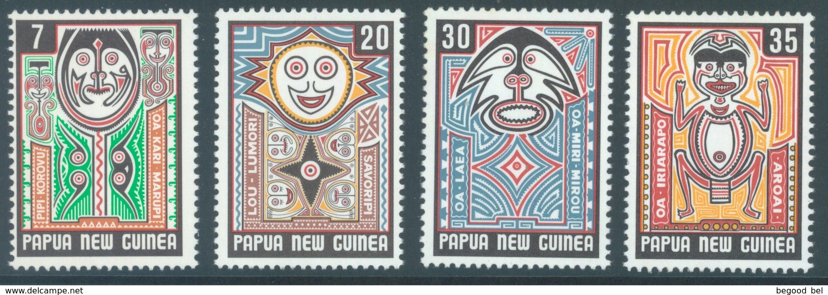 PAPUA NEW GUINEA - 1977 - MNH/** - FOLKLORE - Yv 332-335 - Lot 17194 - Papouasie-Nouvelle-Guinée