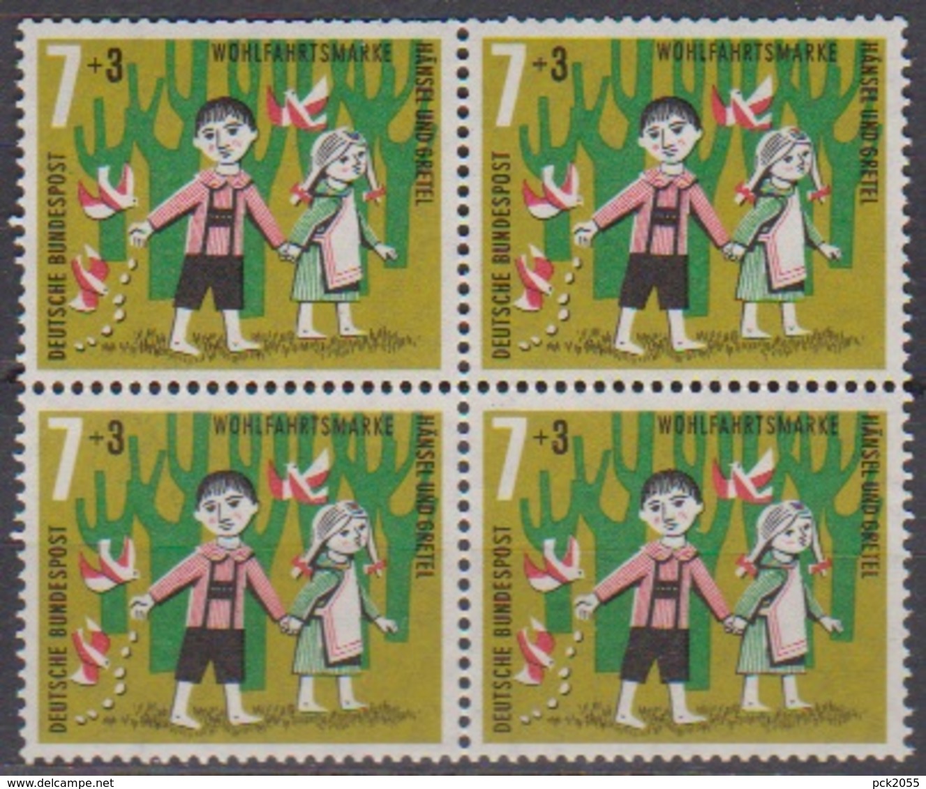 BRD 1961 MiNr. 369 4er Block** Postfr. Wohlfahrt: Hänsel Und Gretel ( 6900 )günstige Versandkosten - Neufs