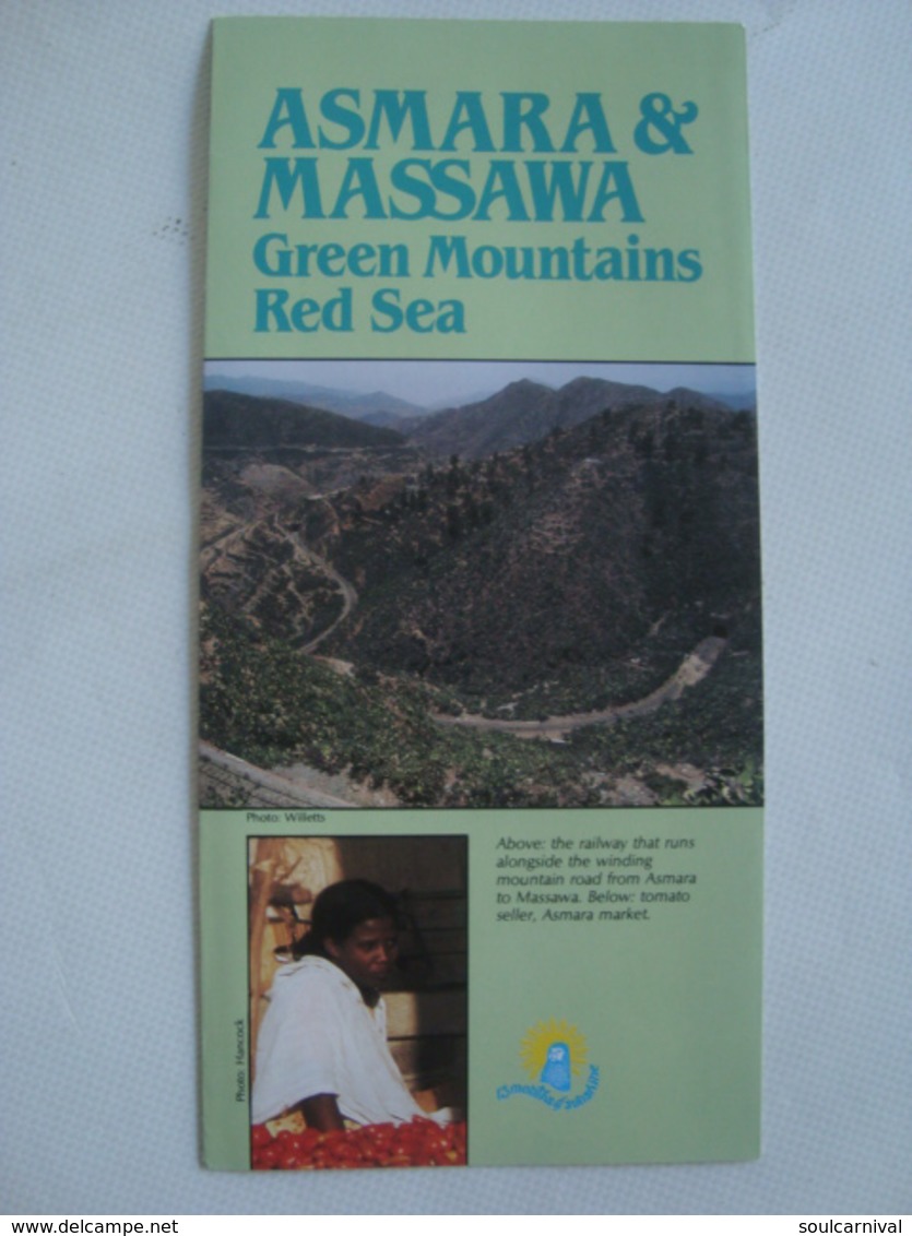 ASMARA & MASSAWA. GREEN MOUNTAINS RED SEA - ETHIOPIA, 1990 APROX. TRI-FOLD. MINT CONDITION. - Tourism Brochures
