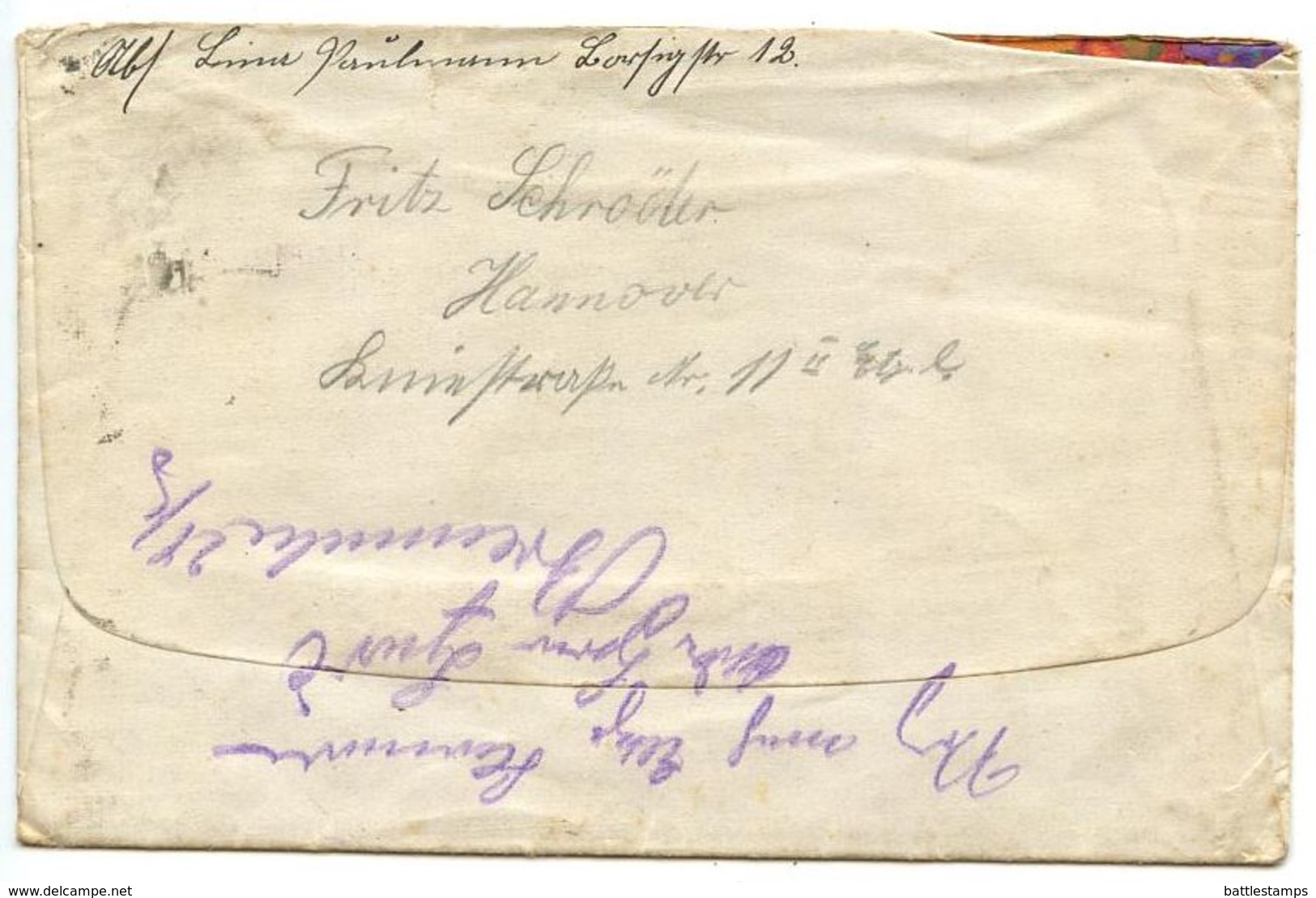 Germany 1923 Cover Berlin To Hannover, Scott 204 1000m. - Covers & Documents