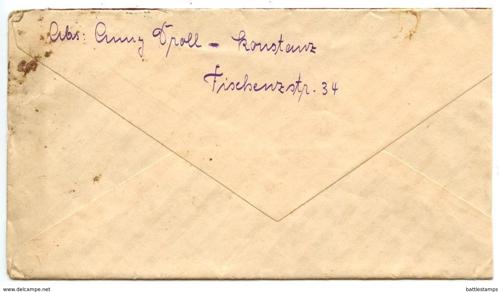 Germany 1924 Cover Konstanz To Mannheim, Scott 340 Dr. Heinrich Von Stephan - Covers & Documents