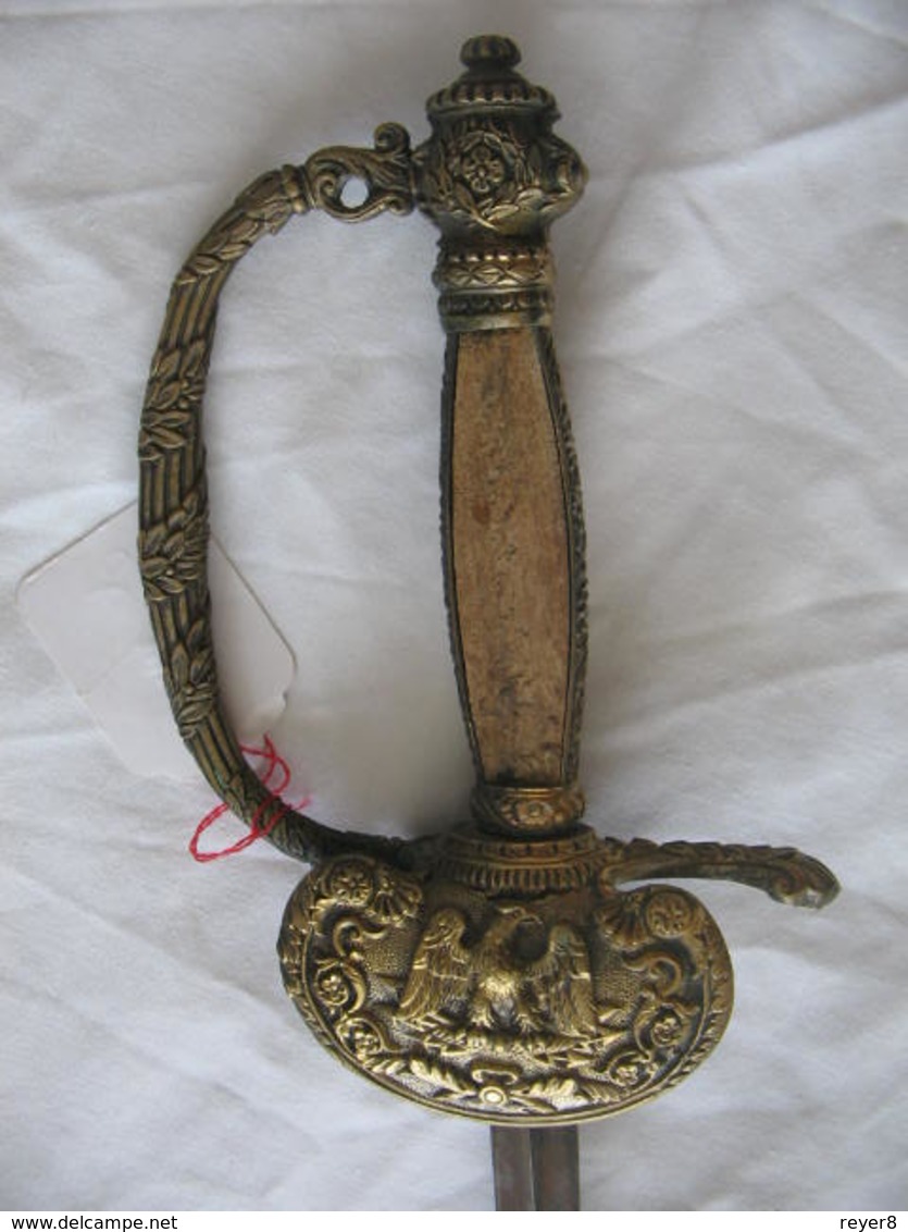 ÉPÉE D'OFFICIER FONCTIONNAIRE OU DE DIGNITAIRE , Old Sword, Alte Säbel, - Armes Blanches