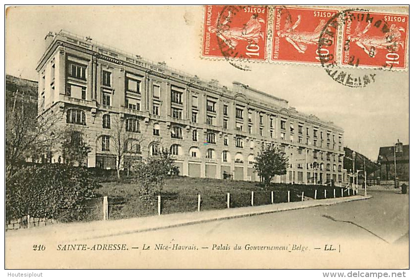 Sainte-Adresse.  L'Hôtel Des Phares, Palais Du Gouvernement Belge, L'Hostellerie   3  Cartes - Sainte Adresse