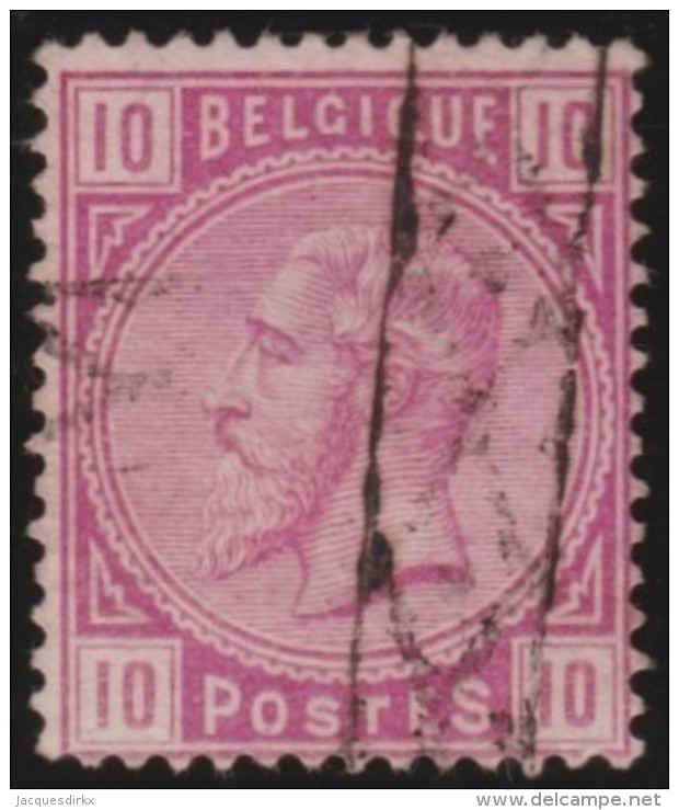 Belgie    .   OBP  .      38        .     O        .      Gebruikt      .  /  .     Oblitéré - 1883 Leopold II