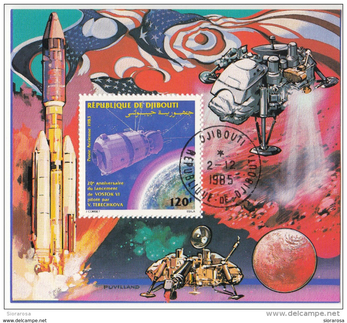 Djibouti 1983 Sc. C188 Space Vostok VI - V. Terechkova Spazio Sheet Perf. - Africa
