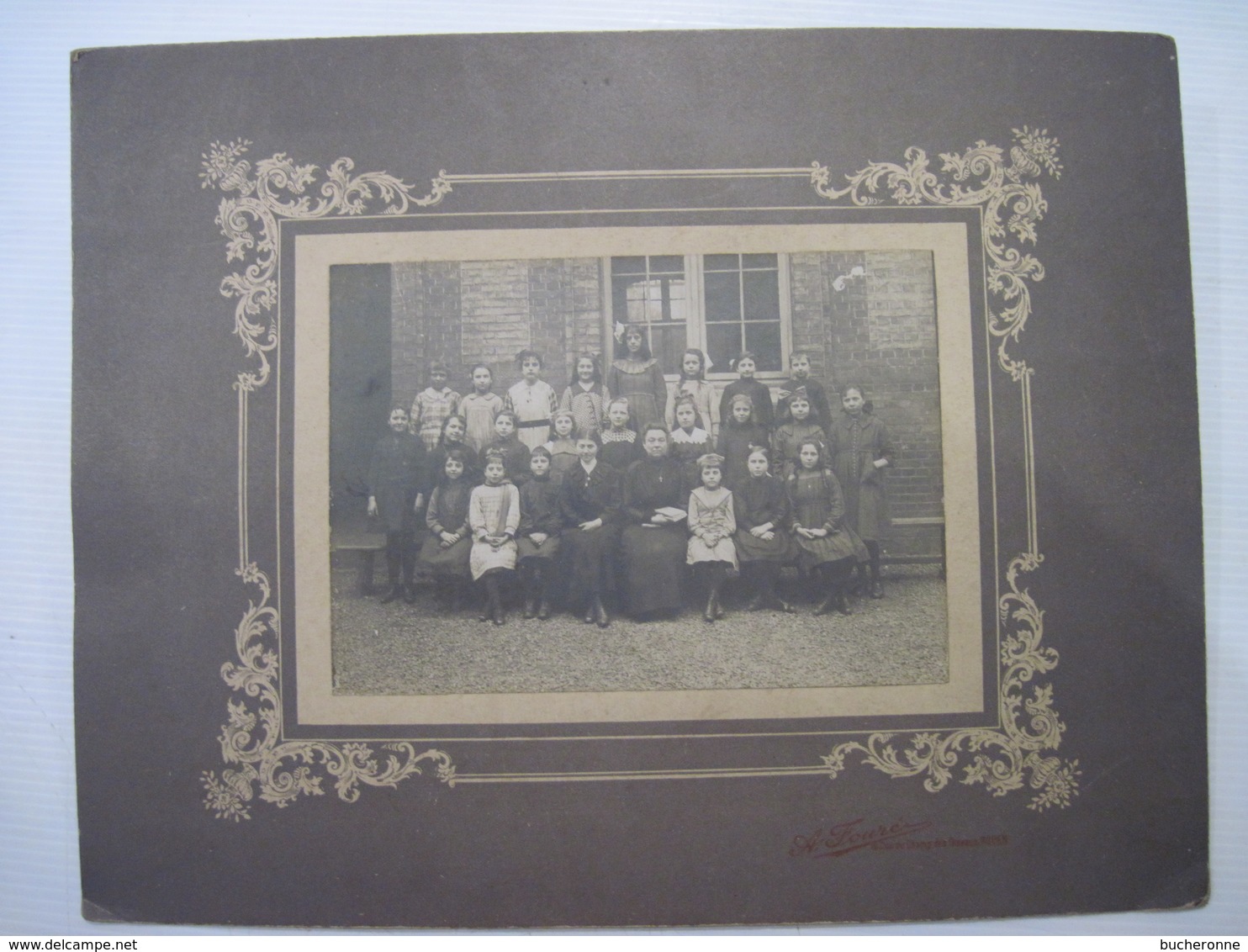 2 Anciennes Photos D'école Une Signée A Fourre Rouen 160 X 115 Mm  180 X 130 Mm Sur Carton  T.B.E. - Other & Unclassified