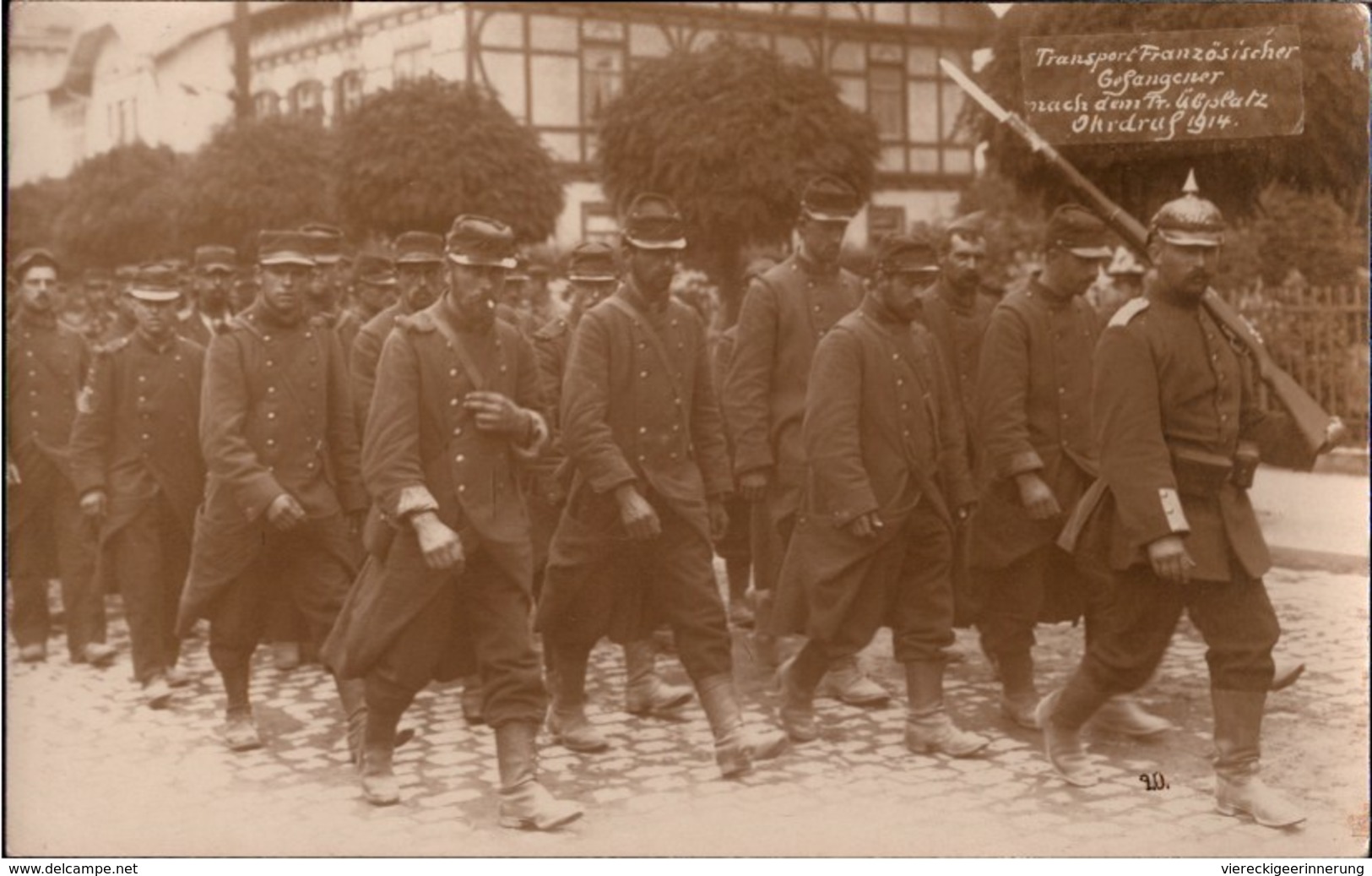 ! Alte Fotokarte Photo, Kriegsgefangene Franzosen, Prisonniers Of War, 1. Weltkrieg, 1914, Ohrdruf, Militaria - Weltkrieg 1914-18