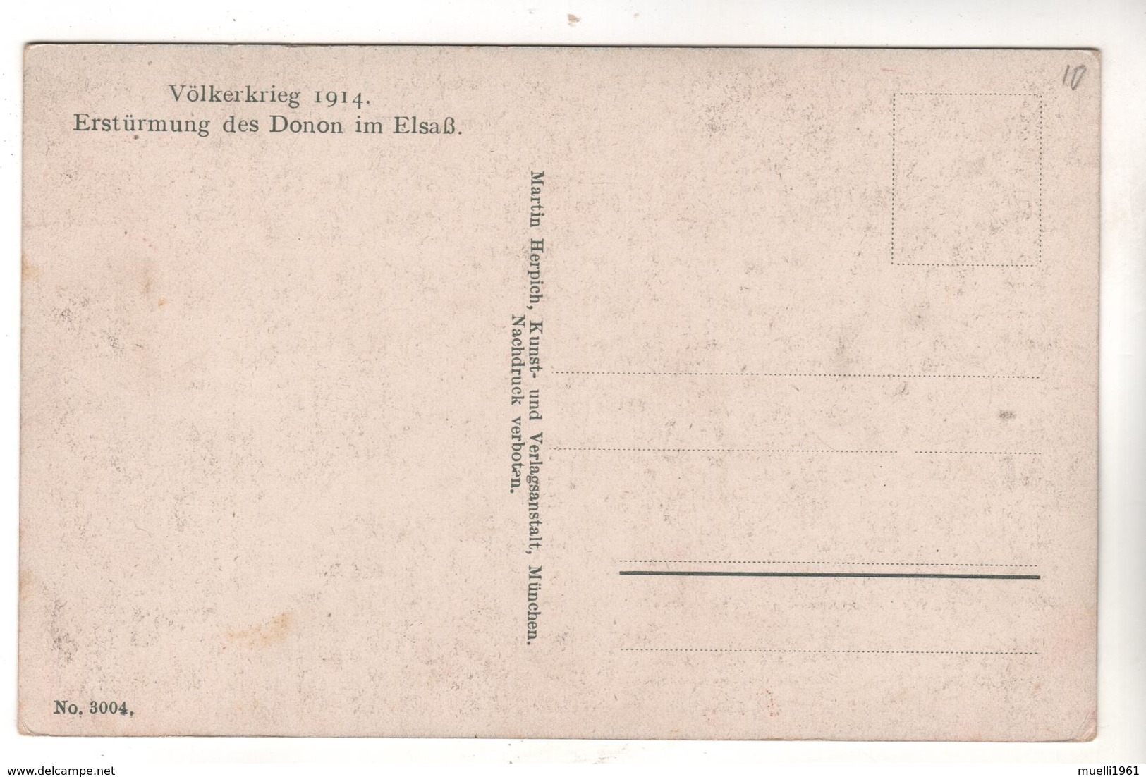 Nr.+  758,  Erstürmung Des Donon Im Elsaß - Guerre 1914-18