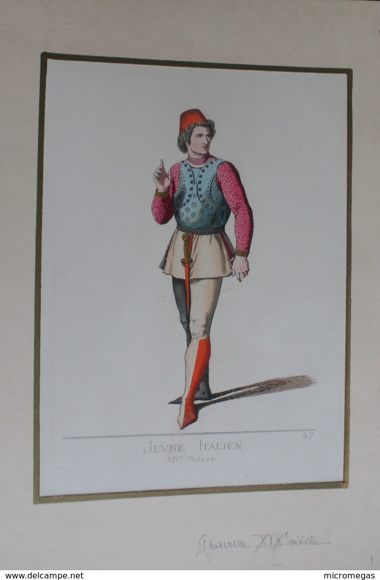 ITALIE - Jeune Italien - XIVe Siècle - Prints & Engravings