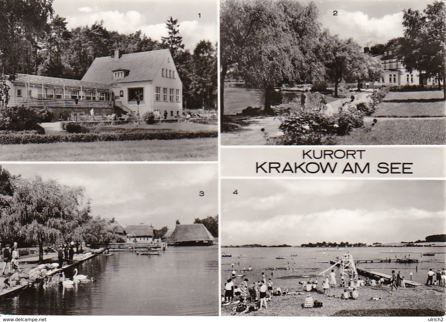 AK Kurort Krakow Am See - Mehrbildkarte - HO-Gaststätte Jörnberg , Seehotel, Seepromenade, Bad - 1979  (35367) - Krakow