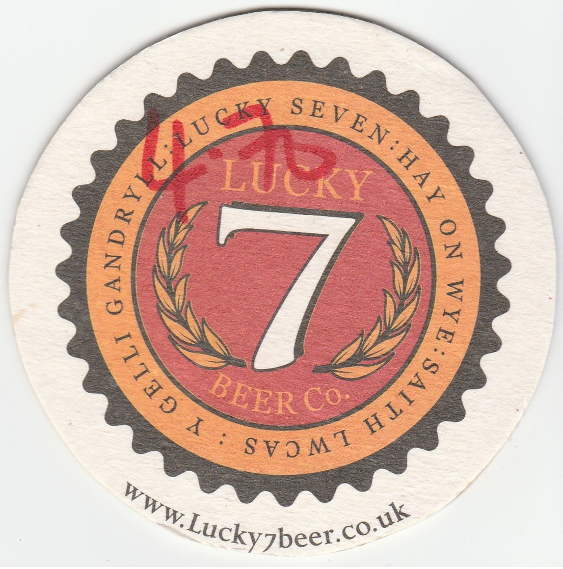 LUCKY 7 BEER CO (HAY-ON-WYE, WALES) - VOW - KEG CLIP FRONT (SEE DESCRIPTION) - Signs